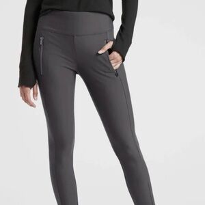 Athleta Stellar Anthracite Gray Women's Gray High-Waisted Leggings Size XS
